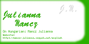 julianna mancz business card